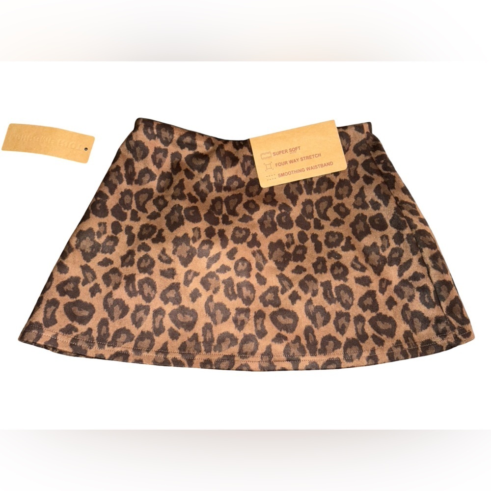 Leopard Print Shaping Skirt Soft Stretch Y2K Exotic size XS - Picture 2 of 7